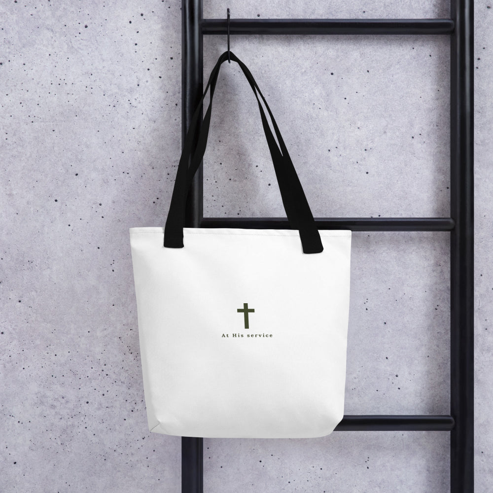 At His Service tote bag