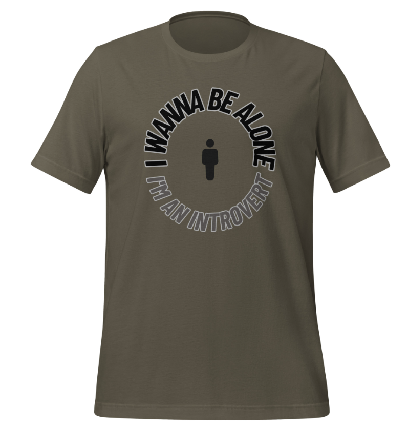 Embrace Your Introverted Side with the 'I Wanna Be Alone' Tee for men