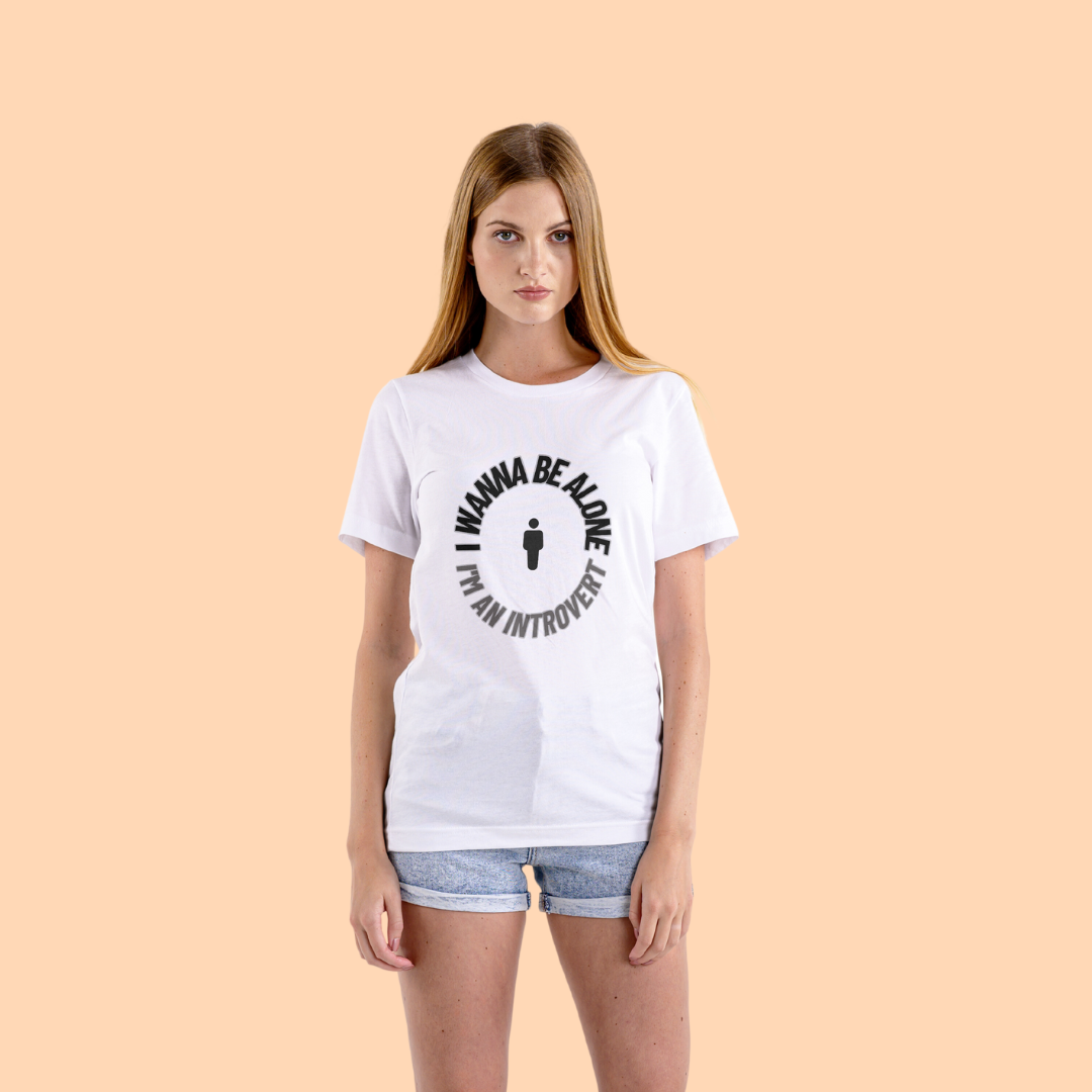 Embrace Your Introverted Side with the 'I Wanna Be Alone' Tee for women