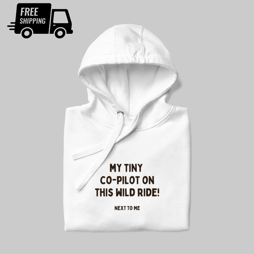 My tiny co-rider on this wilde ride hoodie - FREE SHIPPING