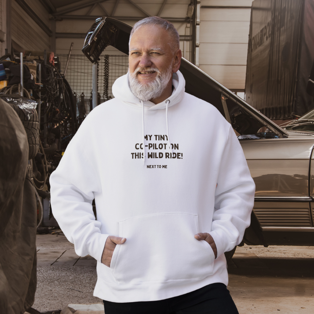 My tiny co-rider on this wilde ride hoodie - FREE SHIPPING