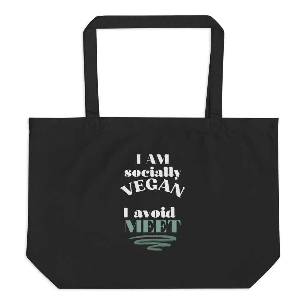 Large organic tote bag - Socially Vegan ๐ฑ