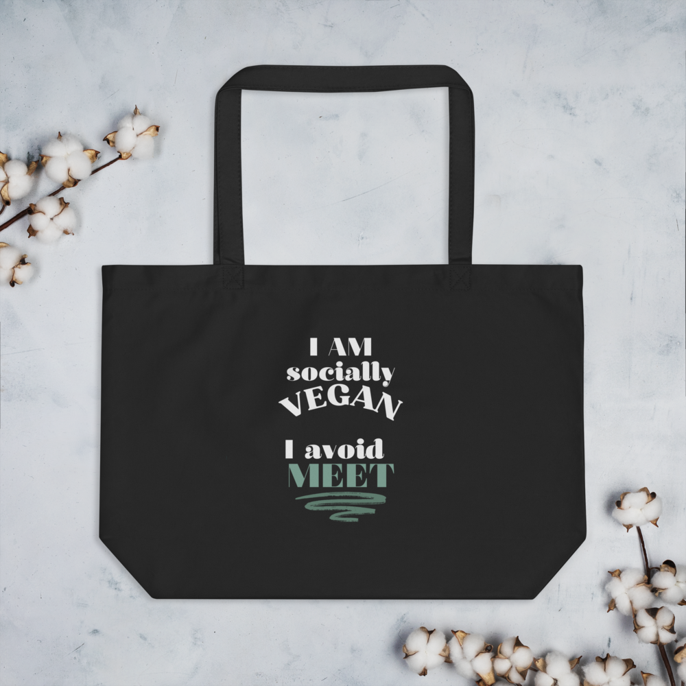 Large organic tote bag - Socially Vegan ๐ฑ