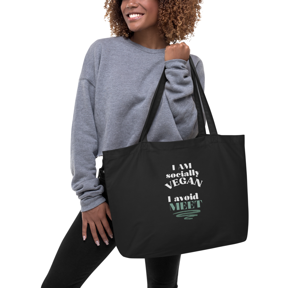 Large organic tote bag - Socially Vegan ๐ฑ