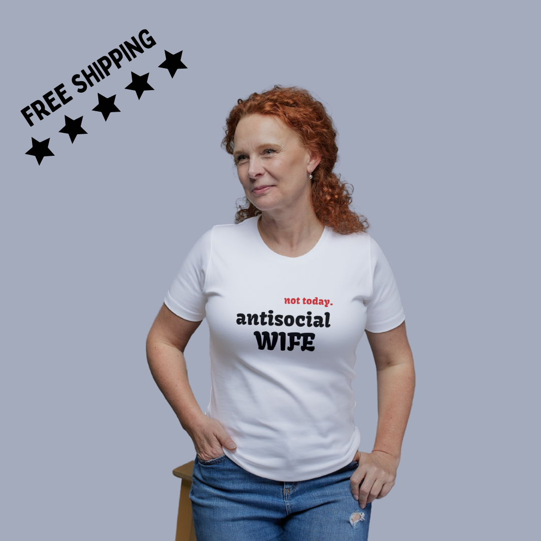 ANTISOCIAL WIFE - Women's Relaxed T-Shirt - Free Shipping
