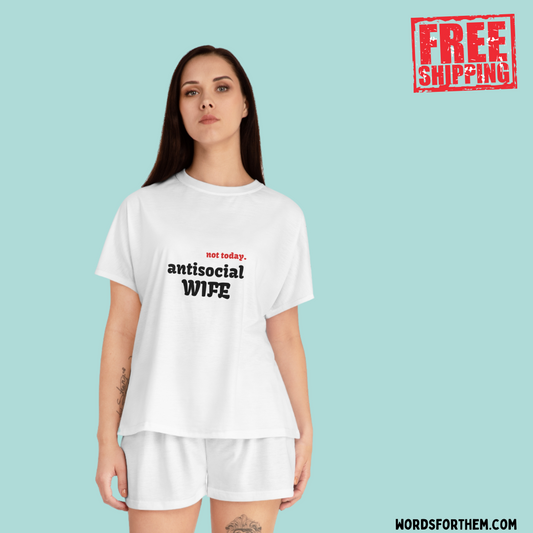 Not Today: The "Antisocial Wife" Pajama Set 😴✨ - FREE SHIPPING