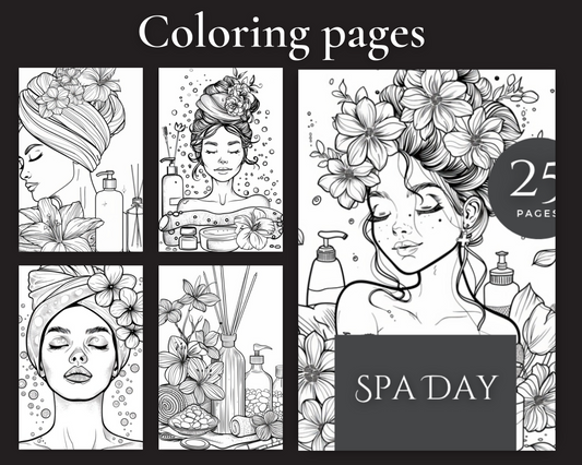 🧖‍♀️ Spa Day Coloring Book – Relaxation for the Soul