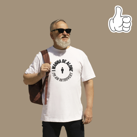 Embrace Your Introverted Side with the 'I Wanna Be Alone' Tee for men