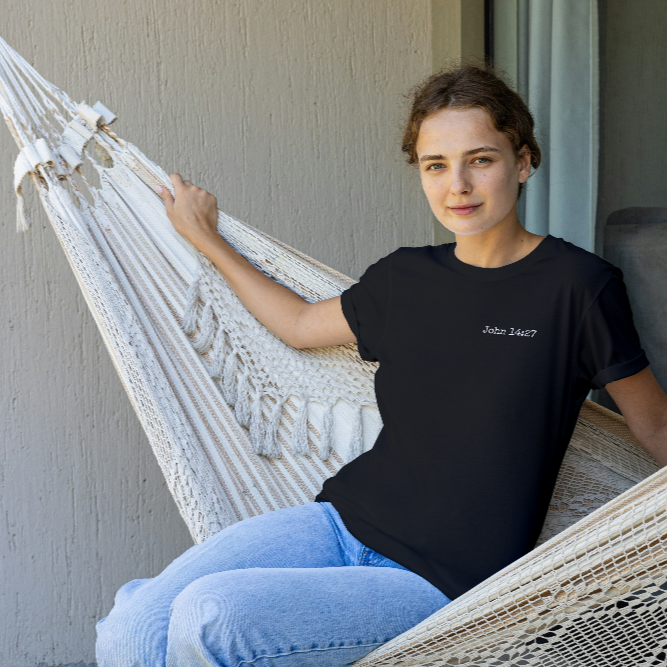 John 14:27 Minimalist Christian T-Shirt ✨ Women