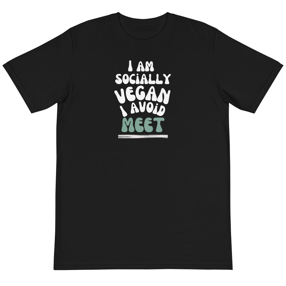I am socially vegan t-shirt- FREE SHIPPING Women